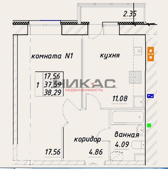 Купить 1-комнатную квартиру